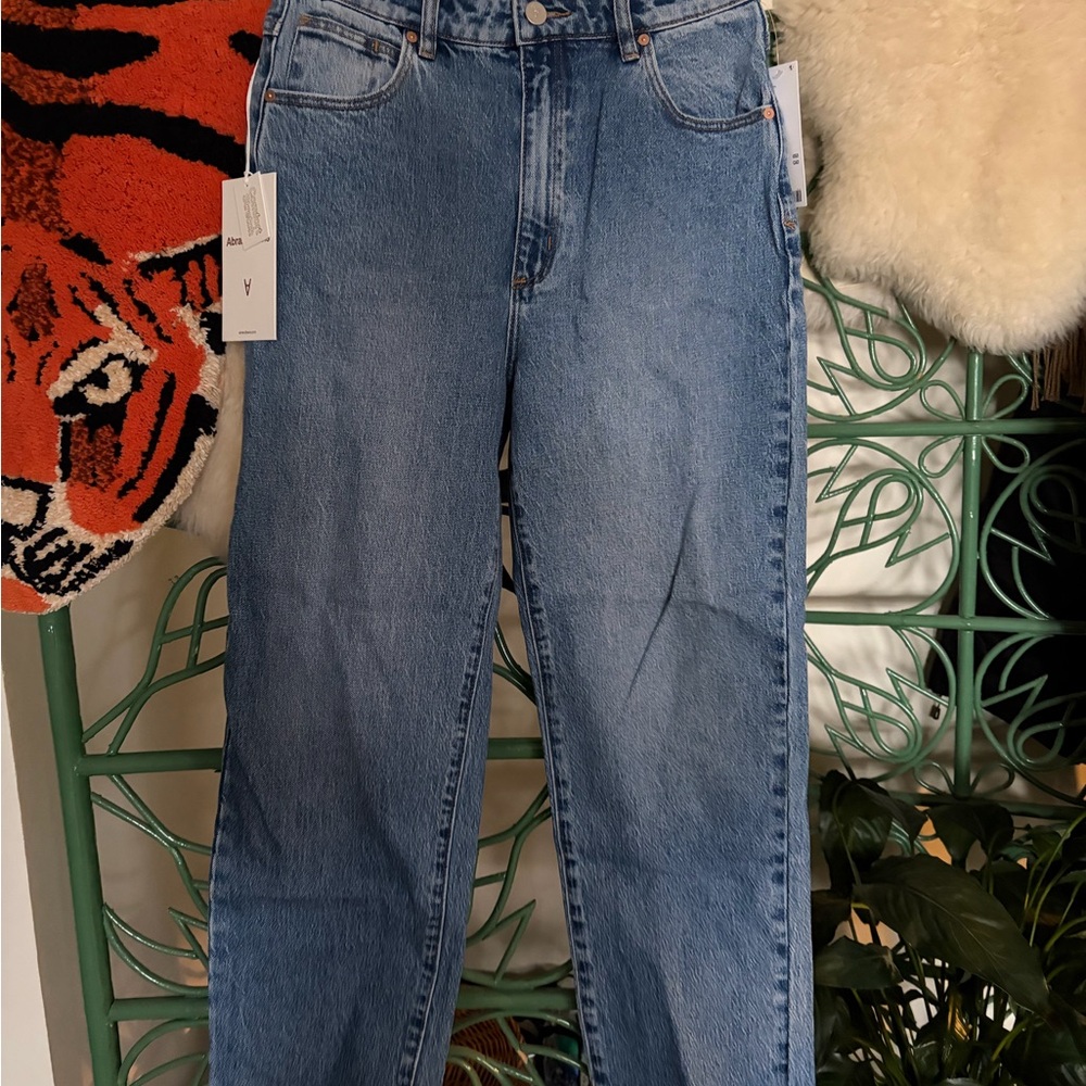 Abrand Women's Straight Leg Blue Jeans
